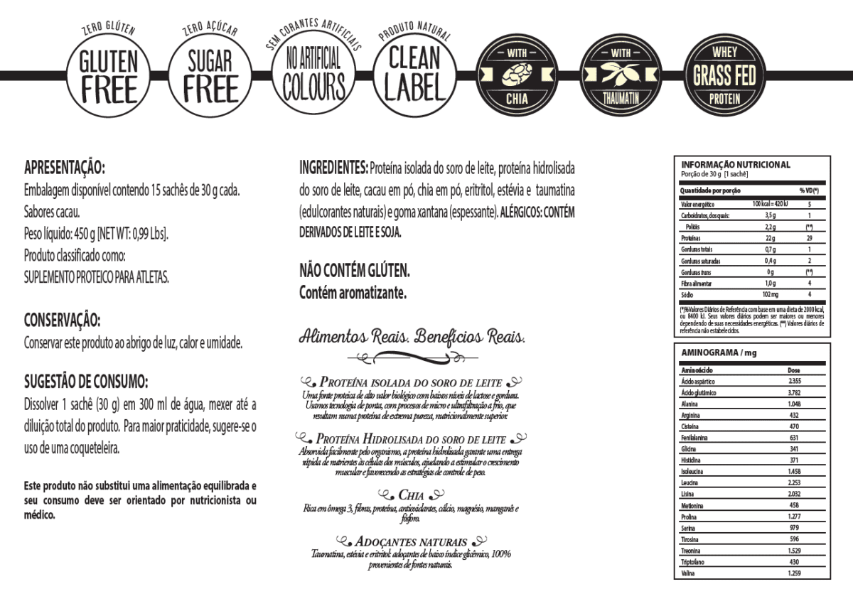Whey Protein Cacau (450gr) - Nutrify - Imagem 2